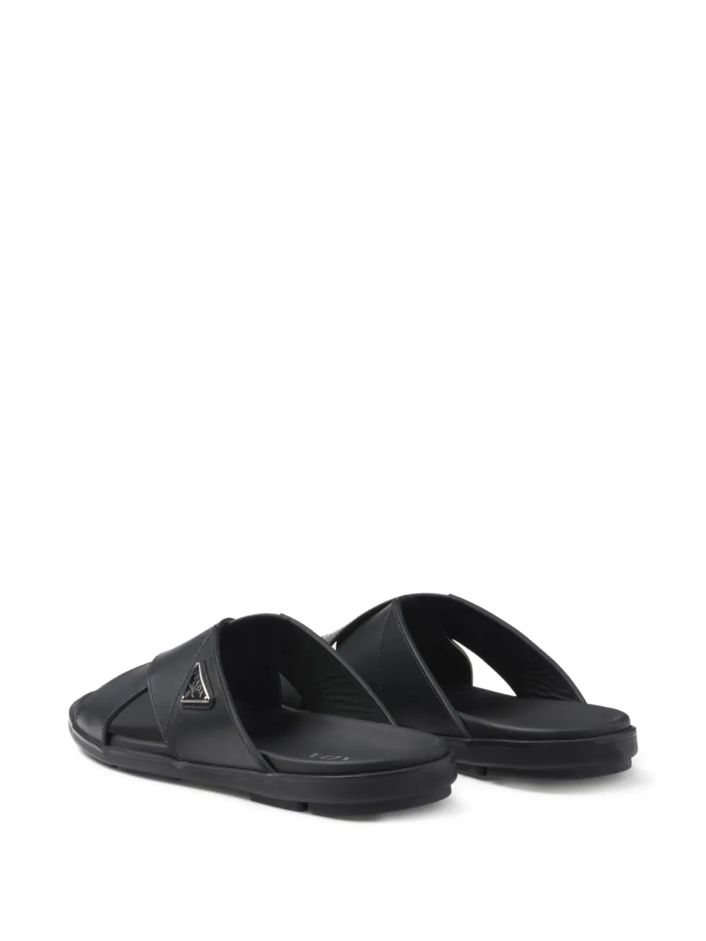 Prada cross-strap sandals Black