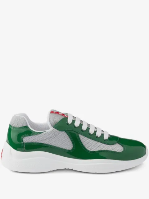 Prada patent leather and technical fabric America's cup sneakers