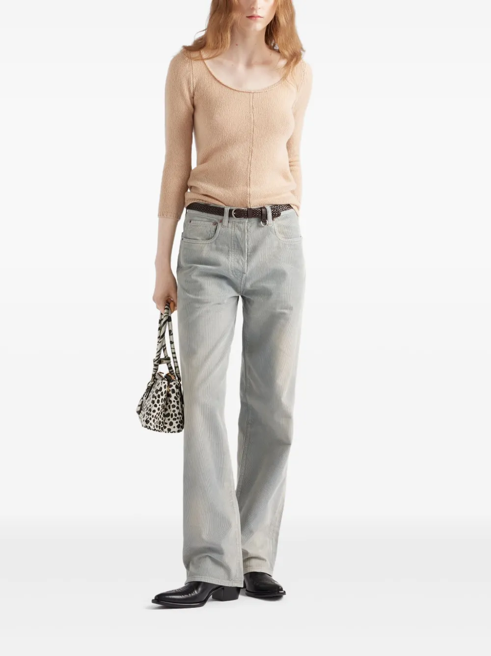 Prada Ribfluwelen jeans Blauw