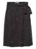 Prada printed chiffon wrap skirt - Black
