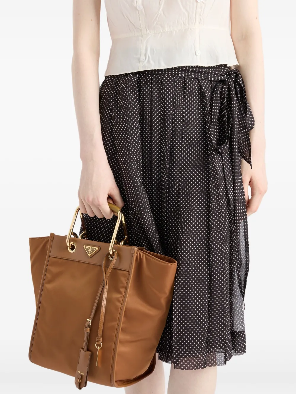 Prada Chiffon rok met print Zwart