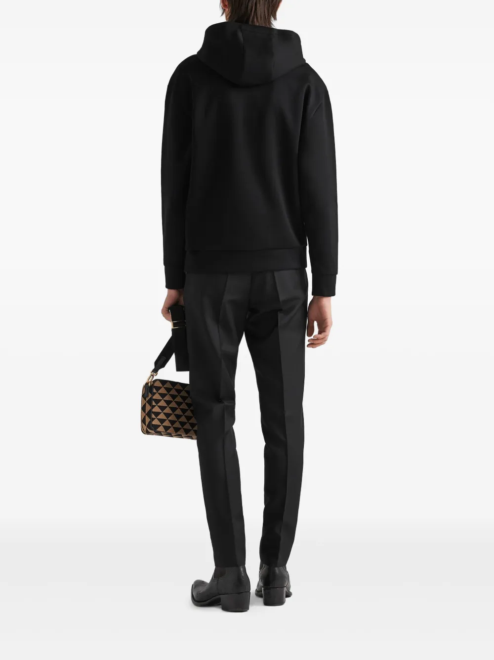 Prada Fleece hoodie Zwart
