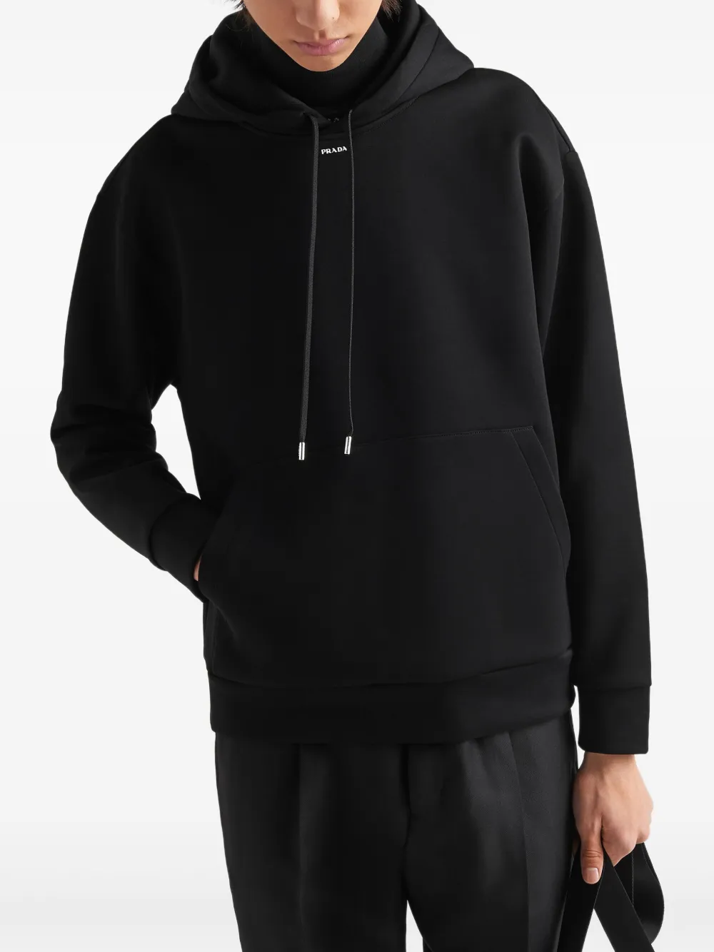 Prada Fleece hoodie Zwart