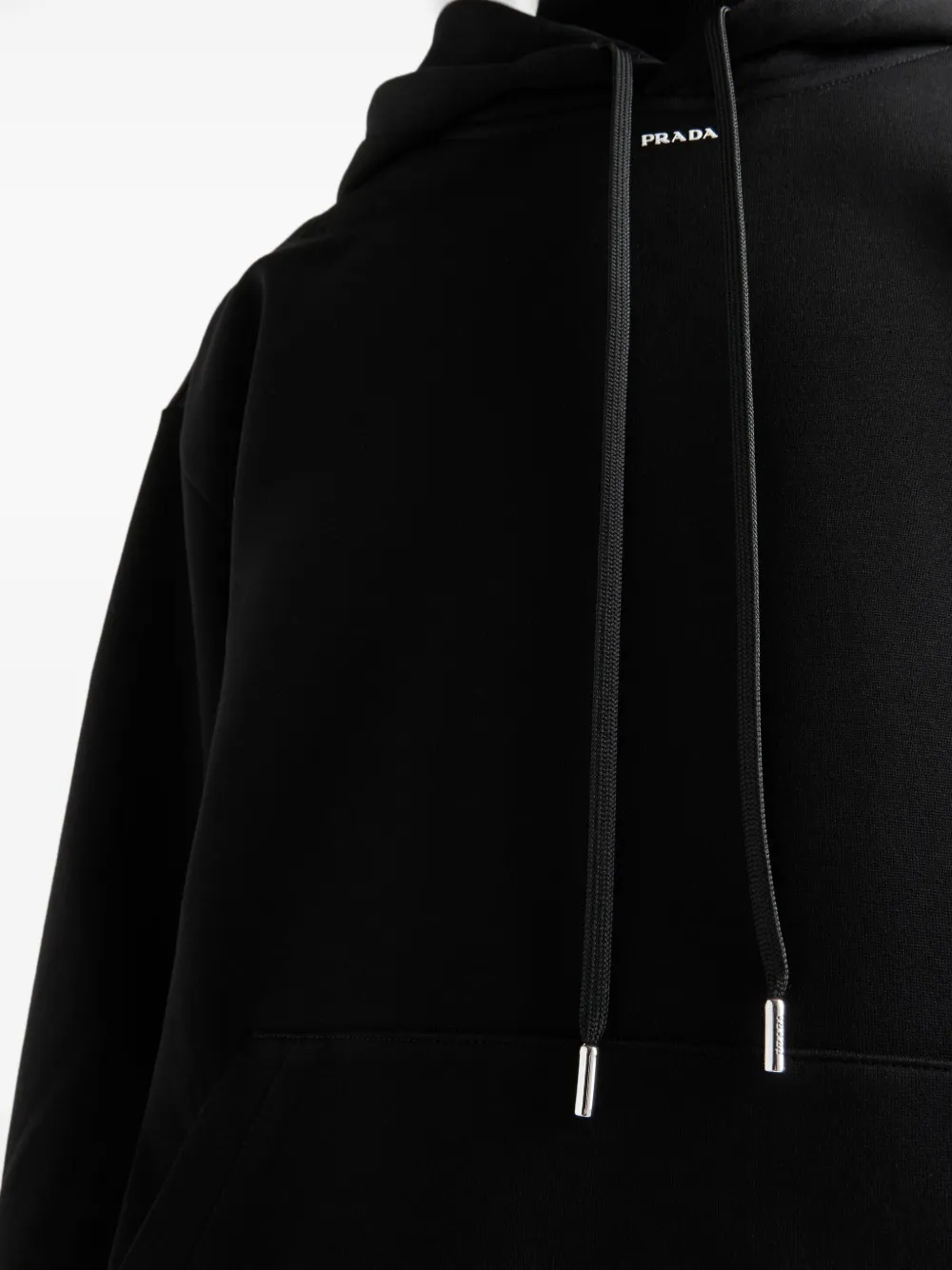 Prada Fleece hoodie Zwart