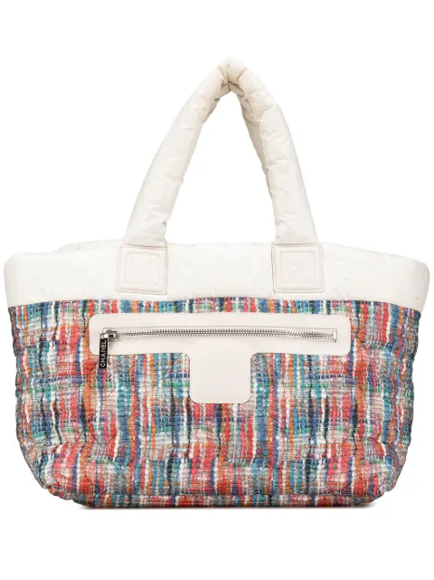 CHANEL Pre-Owned 2014 Nylon Tweed Printed Coco Cocoon tote bag