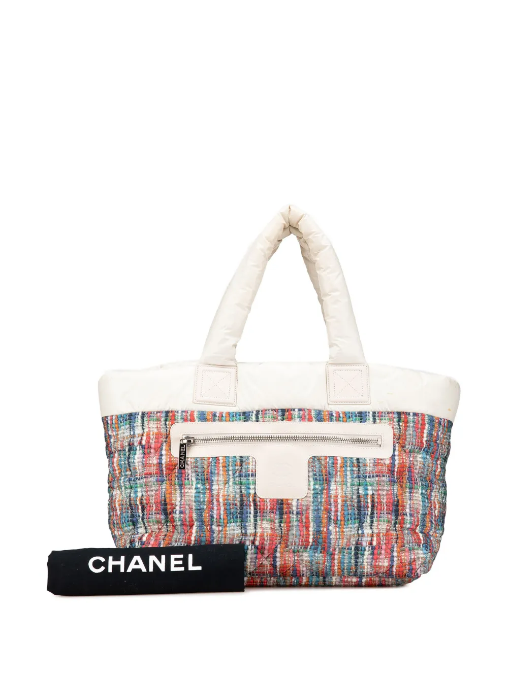 CHANEL Pre-Owned 2014 ナイロン ツイード プリント ココ コクーン