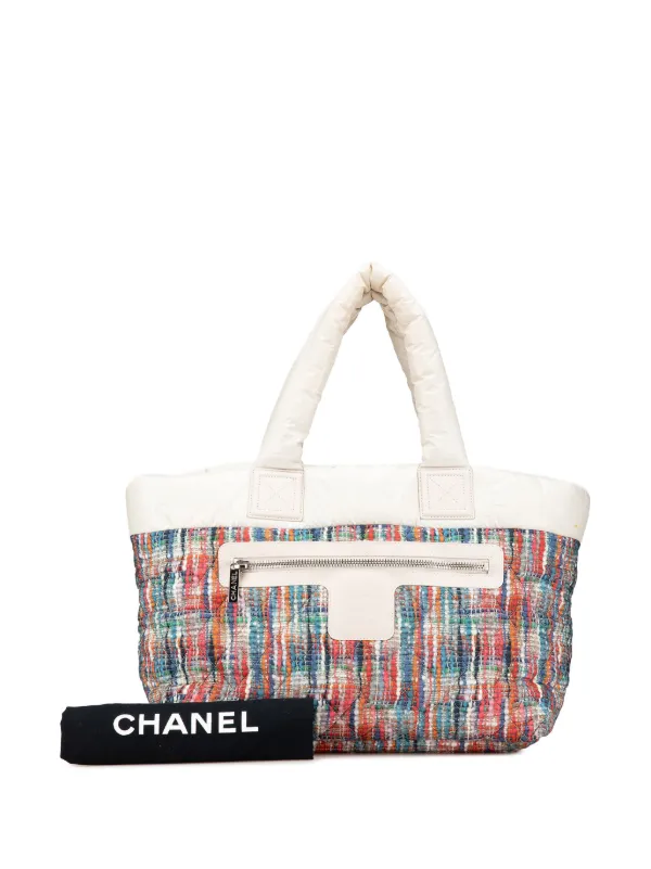 CHANEL Pre-Owned 2014 ナイロン ツイード プリント ココ コクーン