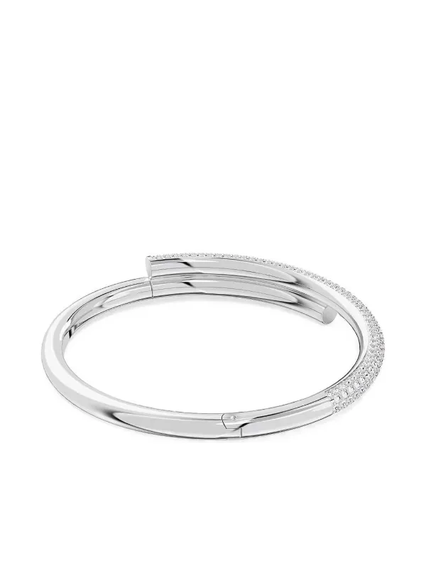 Swarovski シルバー クリスタル バングル ブレスレット