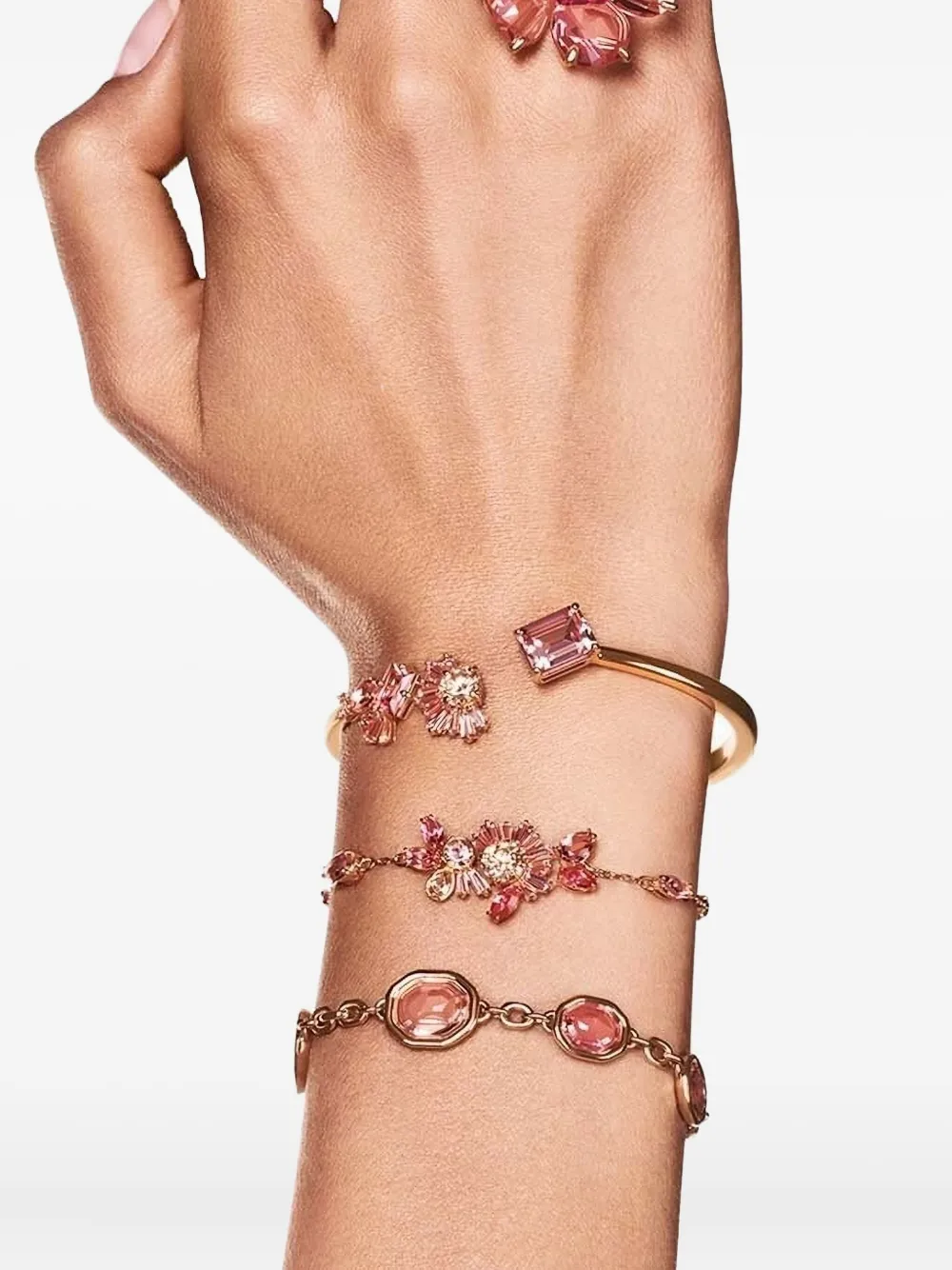 Swarovski Gema Crystal-embellished Bracelet In Gold