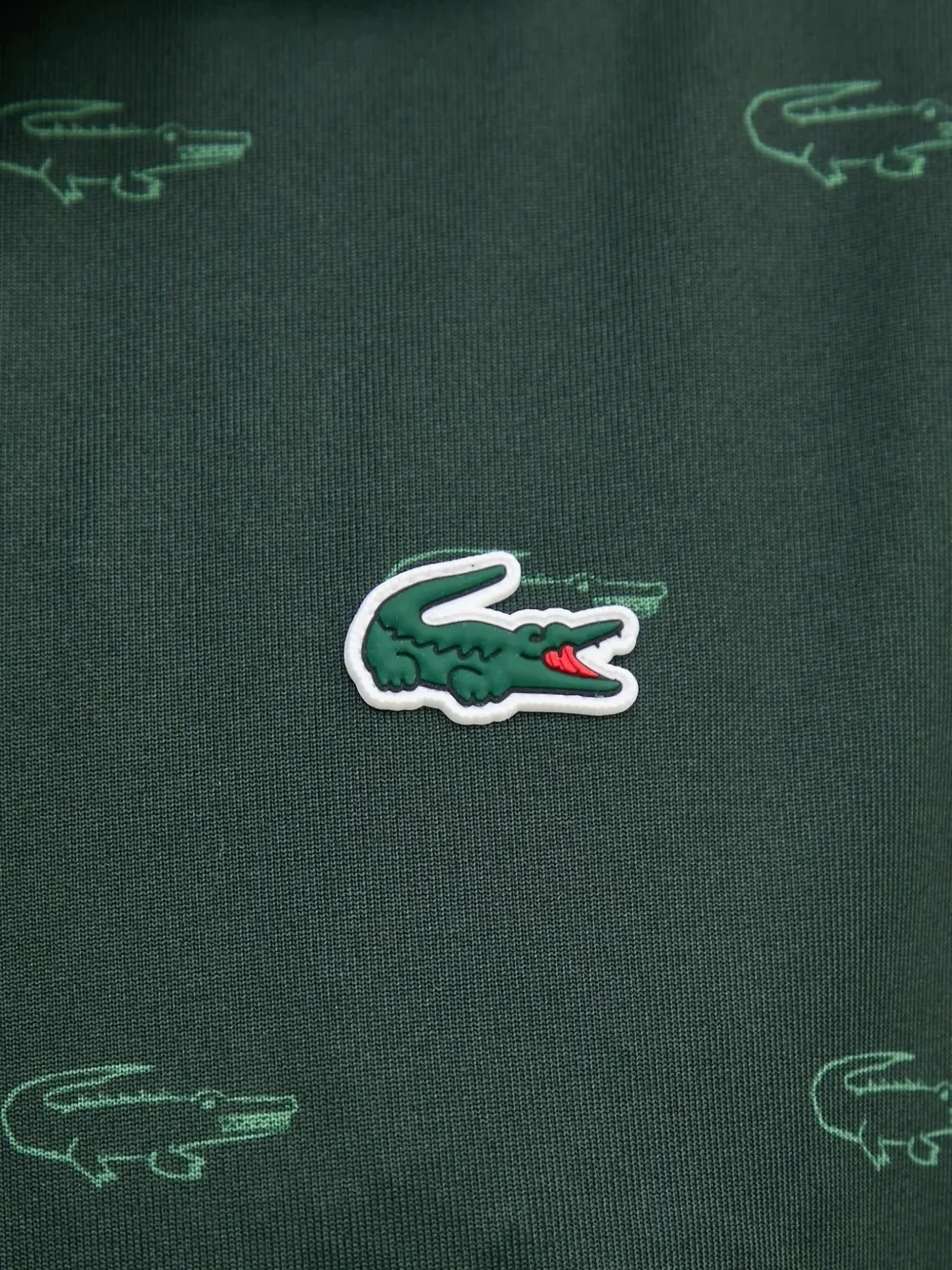 Lacoste Poloshirt met krokodillenprint Groen