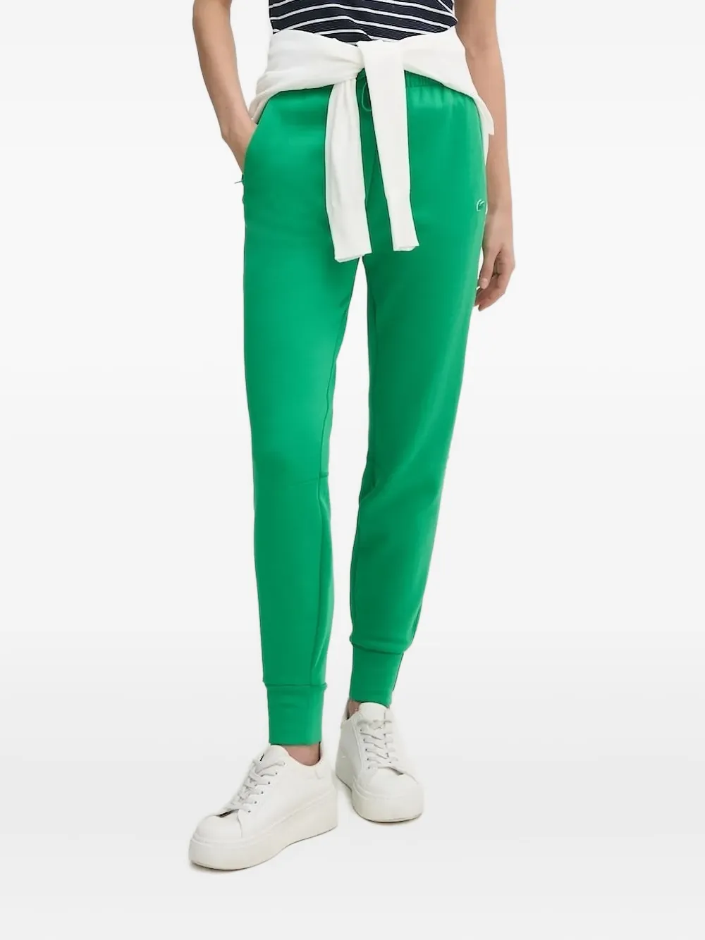 Lacoste Logo-appliqué Track Pants In Green