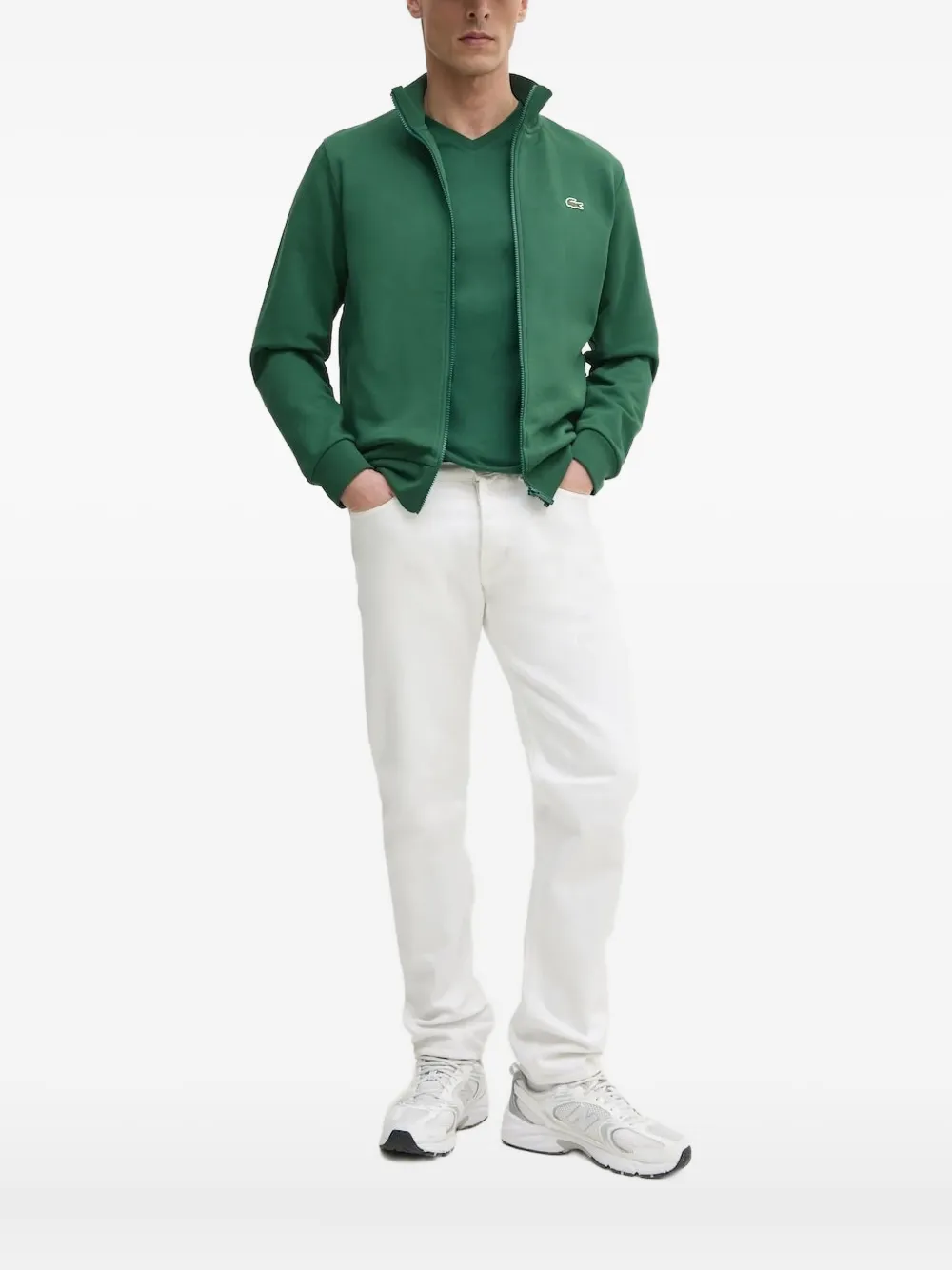 Lacoste zip-neck sweatshirt Groen