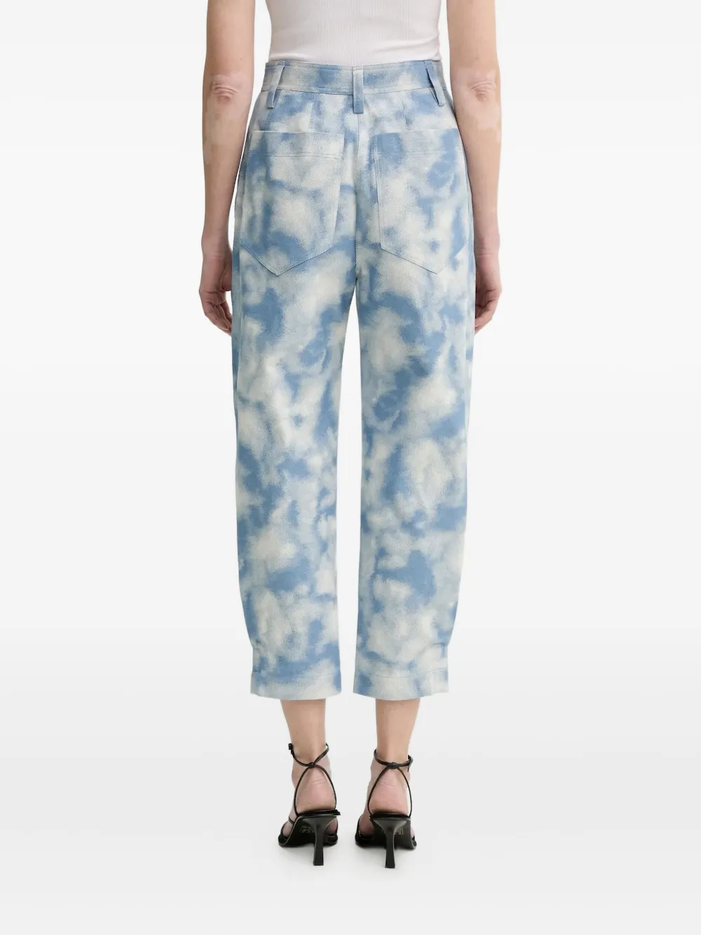 IRO cloud-print jeans Blauw