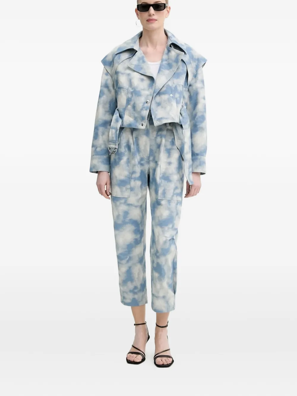 Iro Cloud-print Jeans In Blue