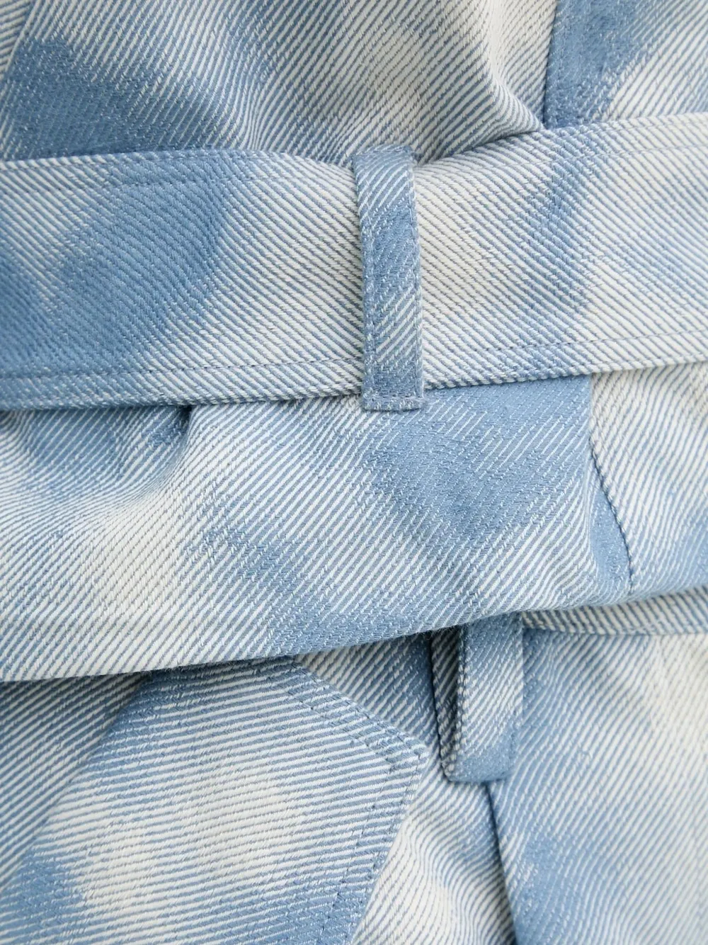 Iro Cloud-print Belted Jacket In Blue