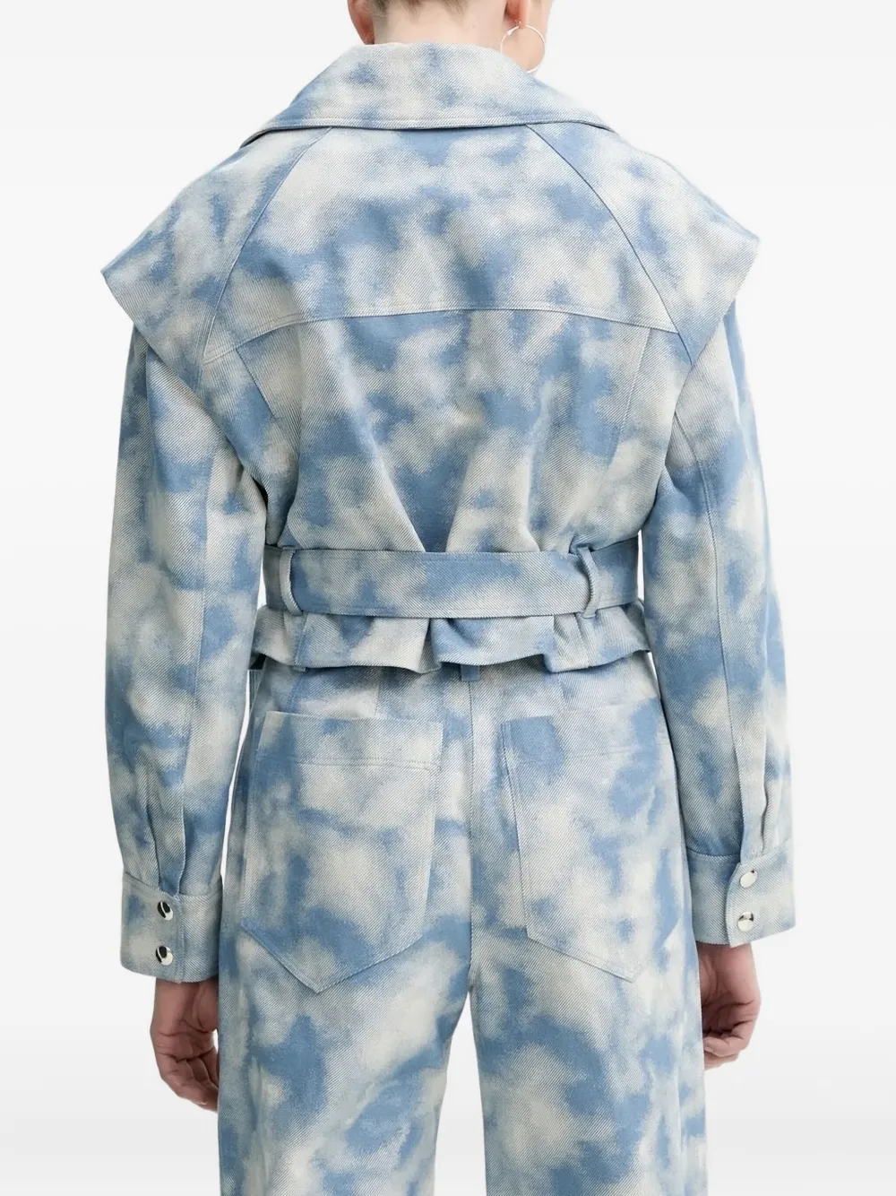 IRO cloud-print belted jacket | Cropped Jackets | Image 2