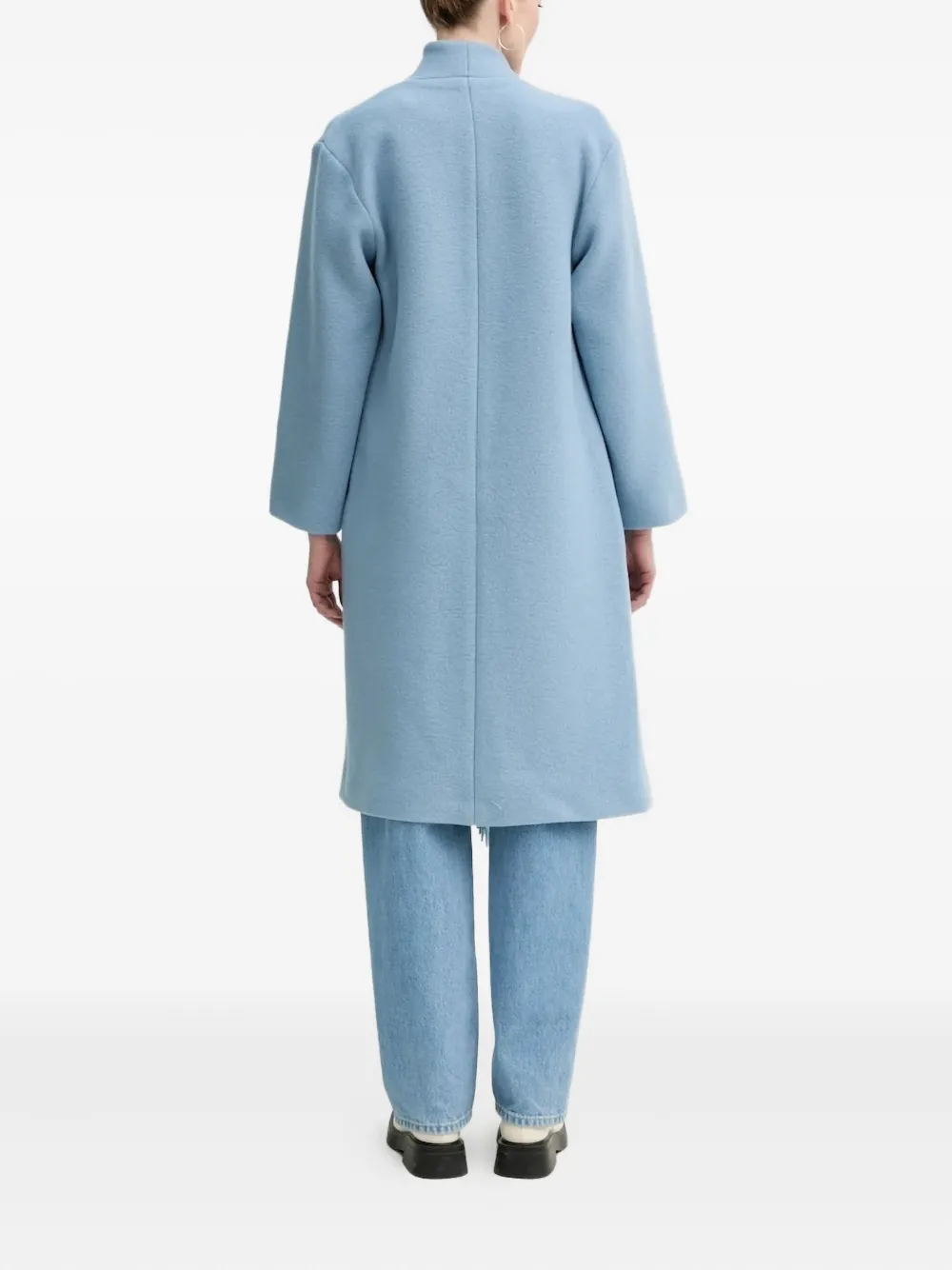 IRO asymmetric fringed coat Blauw