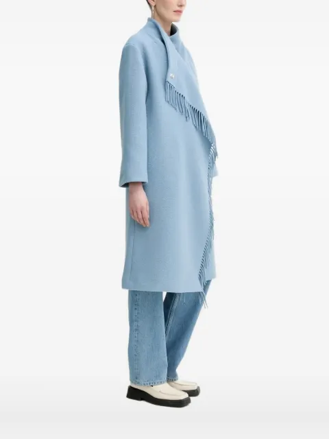 IRO asymmetric fringed coat