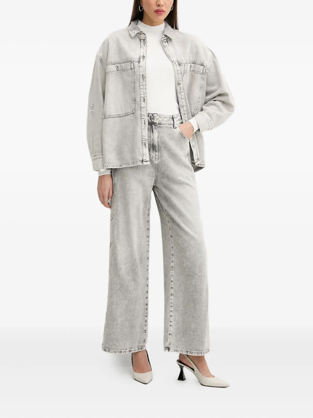 Iro Ribbed Turtleneck Sweater In White