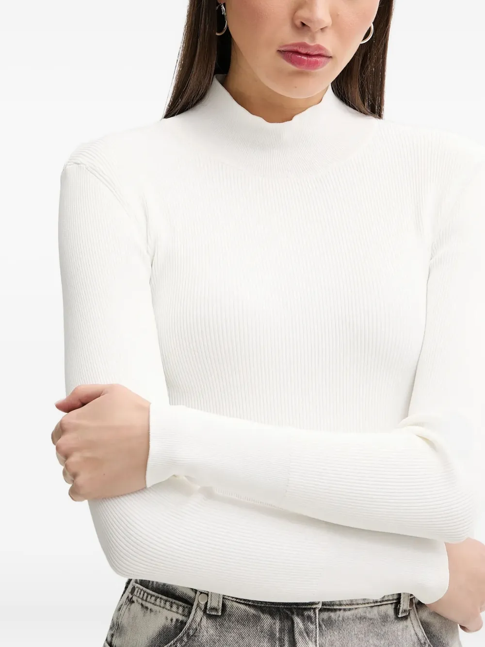 Iro Ribbed Turtleneck Sweater In White