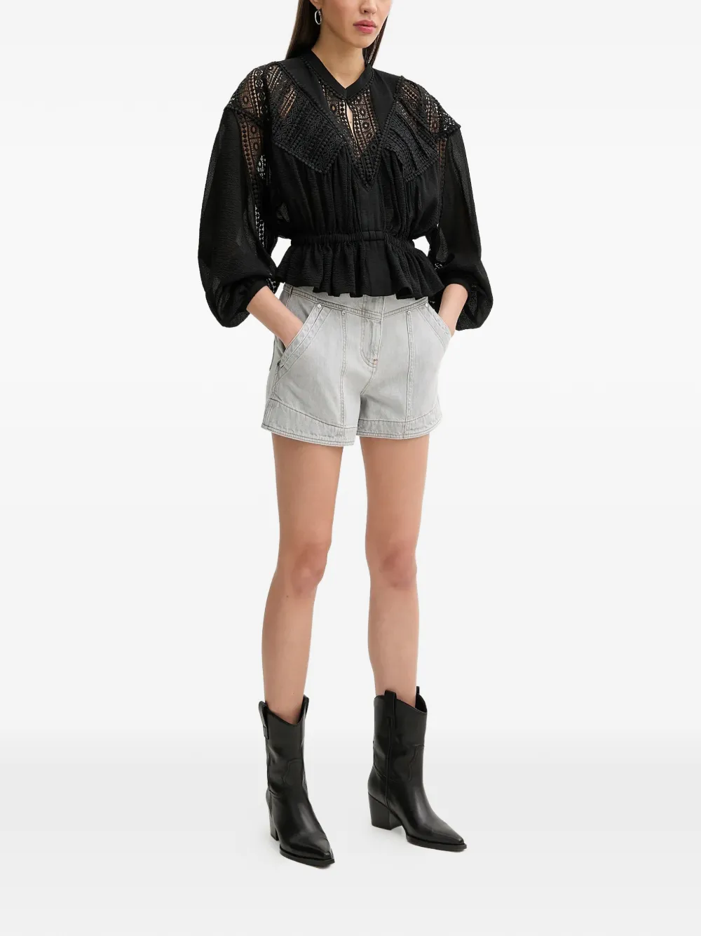 Seam-Pocket Shorts