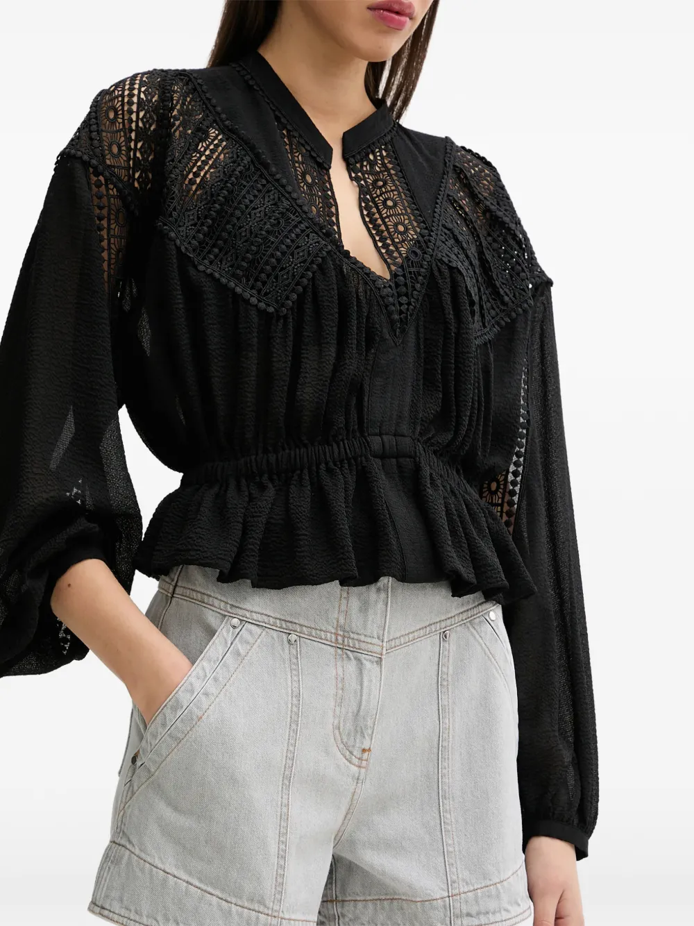 IRO seam-pocket shorts - Grigio