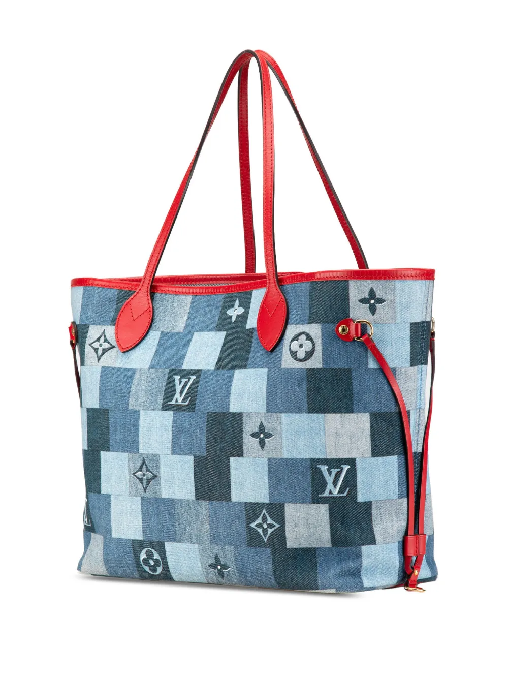 Louis Vuitton Pre-Owned 2019 Monogram Denim Patchwork Neverfull MM tote bag | Pre-Owned | Image 2