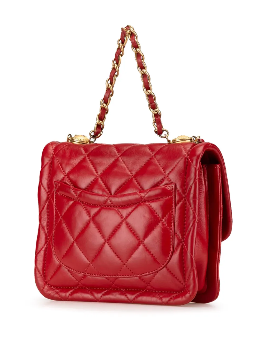 CHANEL Pre-Owned 2020 Mini Quilted Lambskin Soft Square Flap satchel | Pre-Owned | Image 2