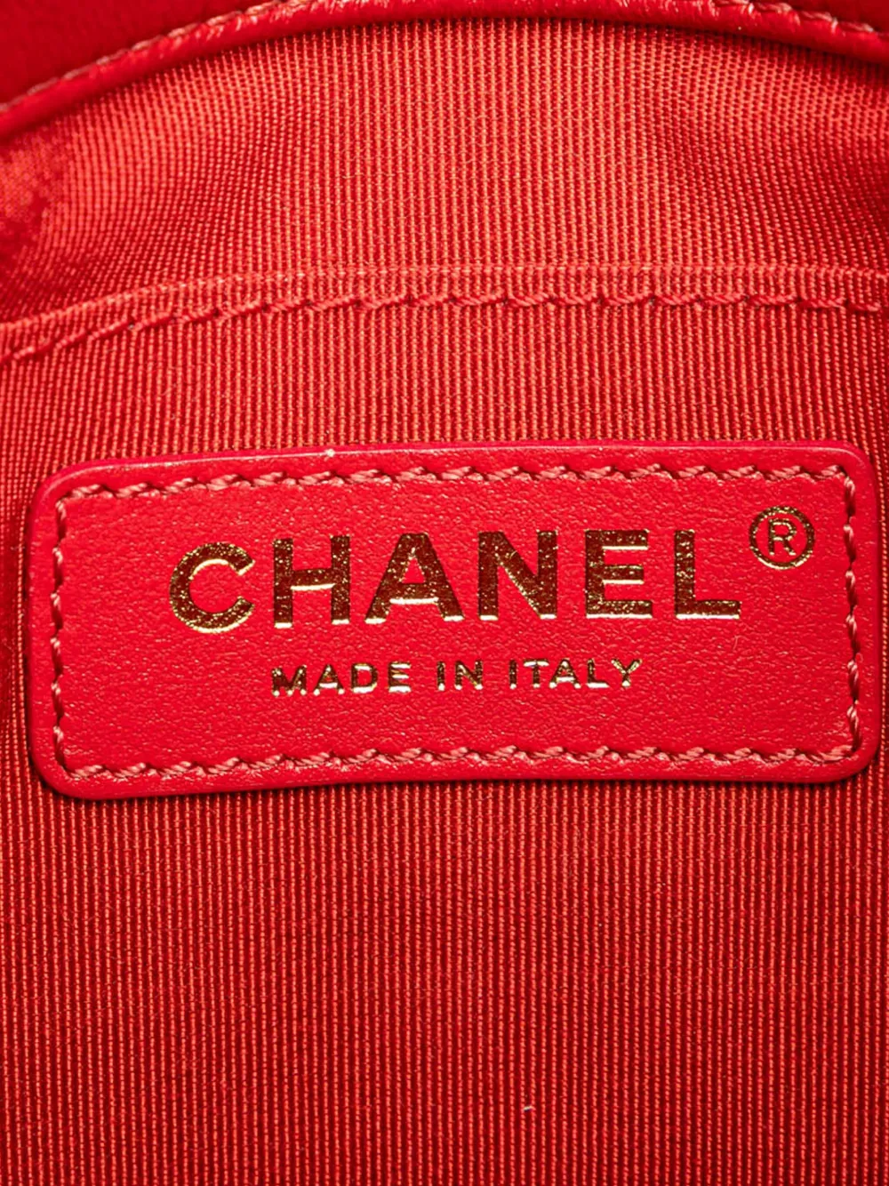 Pre-owned Chanel 2020 Mini Quilted Lambskin Soft Square Flap Satchel In Red
