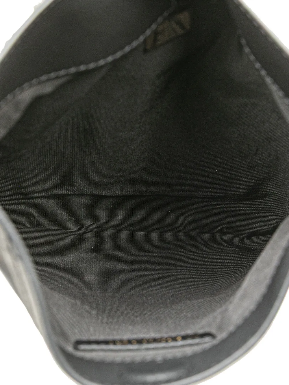 Pre-owned Chanel 2021-2024 Quilted Calfskin Chain Flat Shoulder Bag In Black