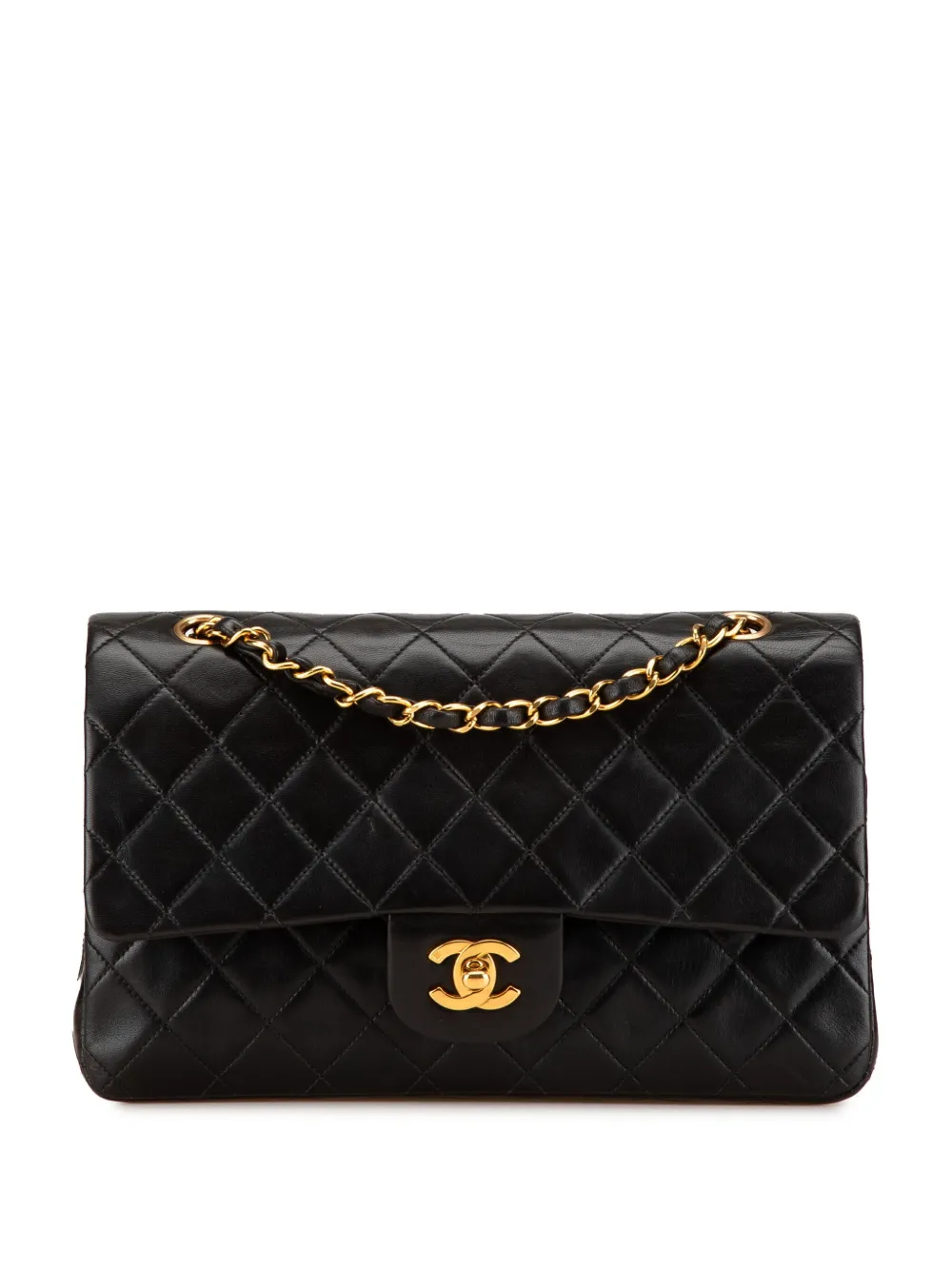 CHANEL Pre-Owned 1994-1996 Medium Classic Lambskin Double Flap shoulder bag | Black | Image 1