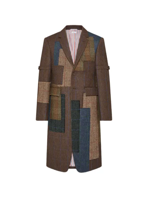 Thom Browne Hunting tweed patchwork sportcoat with armbands