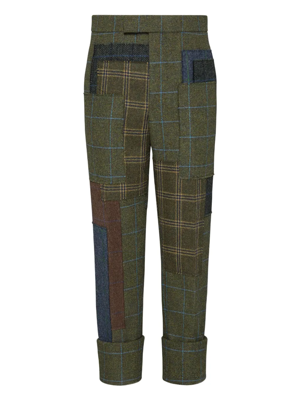 Thom Browne Patchwork Trousers In Green