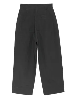 【新品未使用】MARGARET HOWELLパンツ ブラック 23AW サイズ0 試着のみ 2022年MHL. 黒 タックパンツ サイズ0 マーガレット