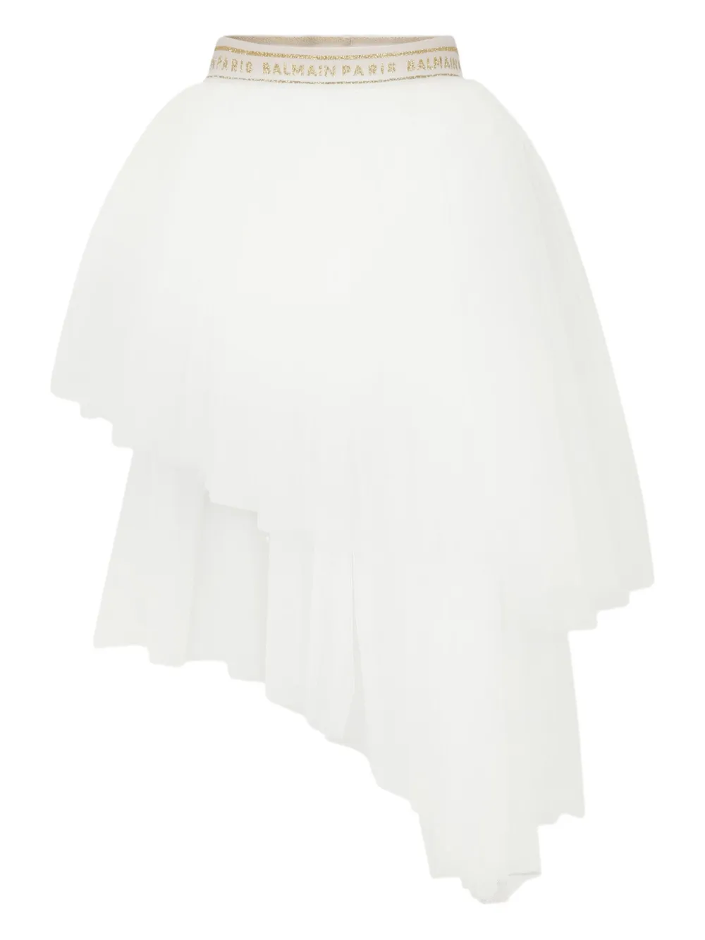 Balmain Kids Asymmetrische midi-rok Wit