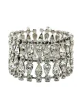 Jennifer Gibson Jewellery 1950s teardrop-rhinestone cocktail bracelet - Silver