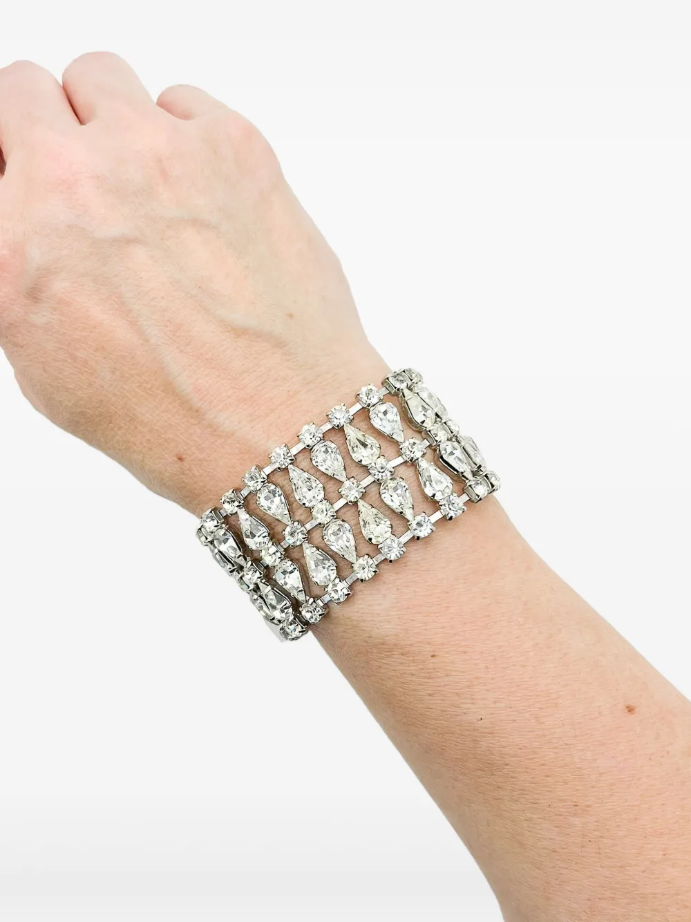 Jennifer Gibson Jewellery 1950s teardrop-rhinestone cocktail bracelet | Image 2