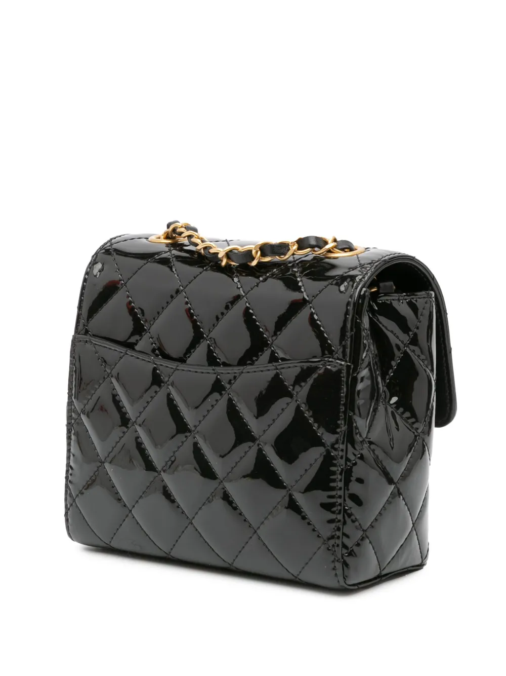CHANEL Pre-Owned 2021-2024 Mini Square Classic Patent Single Flap crossbody bag | Pre-Owned | Image 2