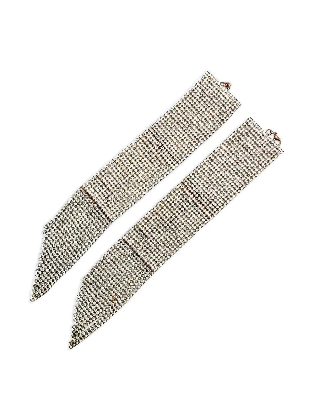 Jennifer Gibson Jewellery 2000s rhinestone tassel cuffs (set of two) | Silver | Image 1