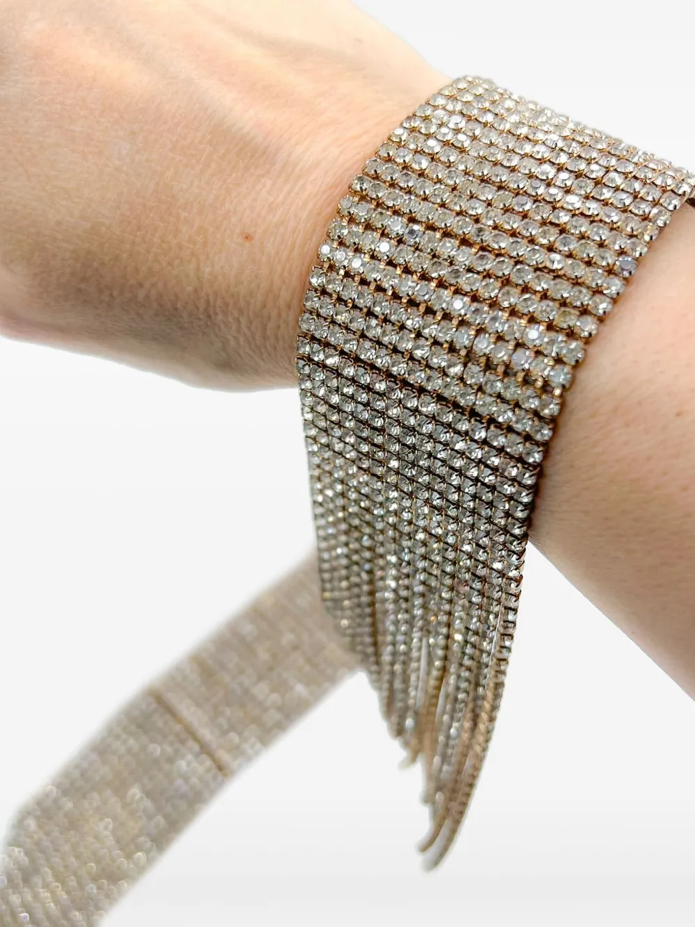 Jennifer Gibson Jewellery 2000s rhinestone tassel cuffs (set of two) | Image 2