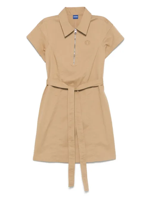 Robe courte à logo brodé - HUGO - Modalova