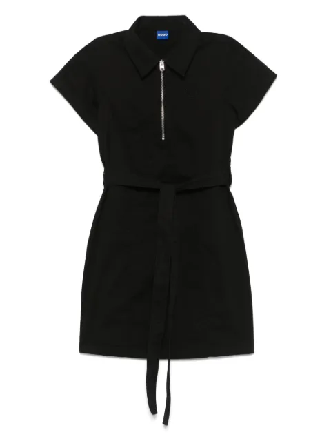 HUGO vestido corto con logo bordado