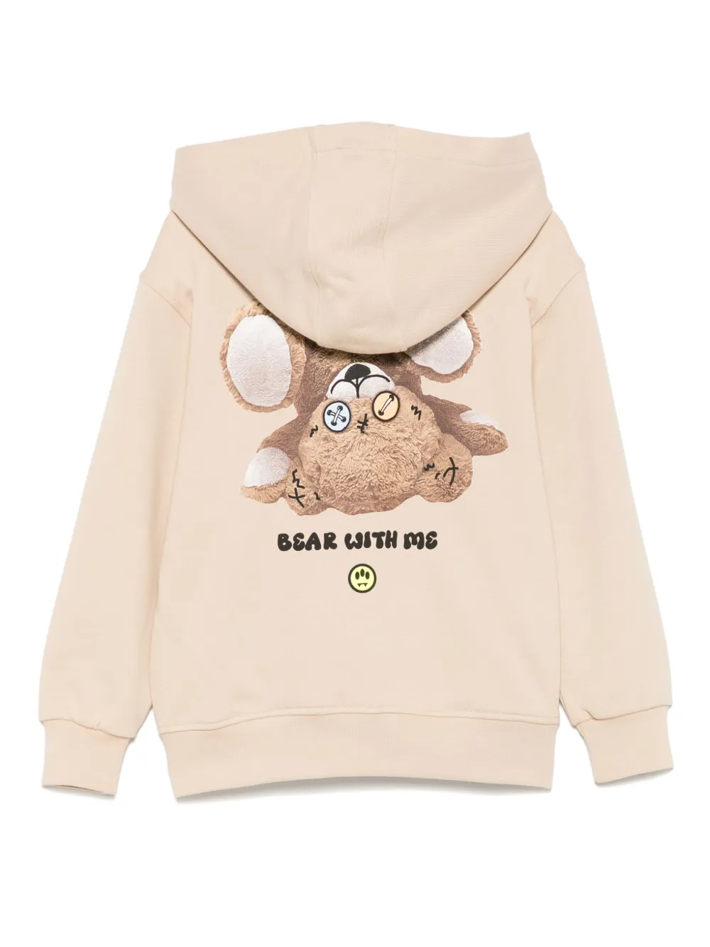 Barrow kids Hoodie met beer-logo Beige