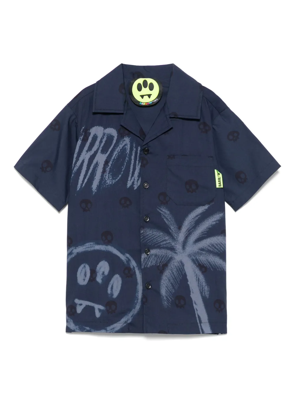 Barrow kids Shirt met doodskop-patroon Blauw