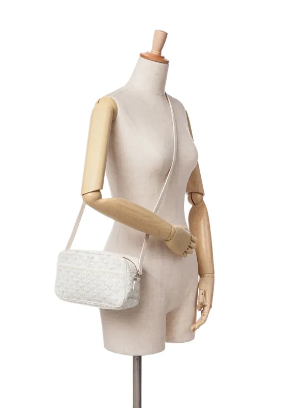 Goyard Pre-Owned 2018 Goyardine Sac Cap Vert Crossbody Bag | White