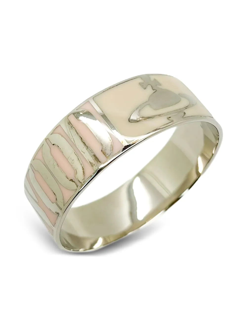 Pre-owned Vivienne Westwood 2000s Orb Bangle Bracelet In Silver