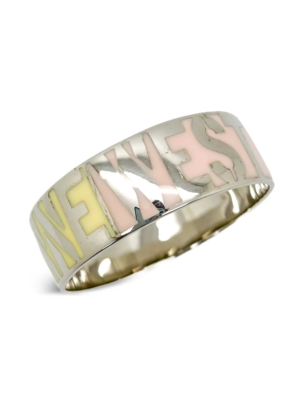 Pre-owned Vivienne Westwood 2000s Orb Bangle Bracelet In Silver