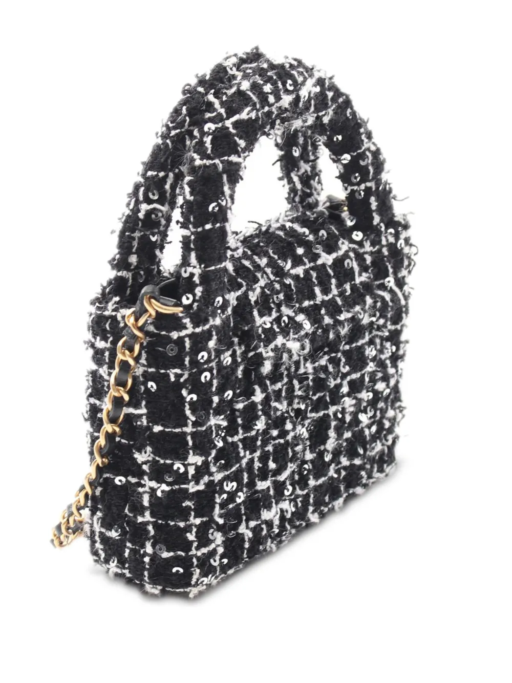 CHANEL Pre-Owned 2021-2024 Nano Tweed Kelly Clutch on Chain satchel | Pre-Owned | Image 2