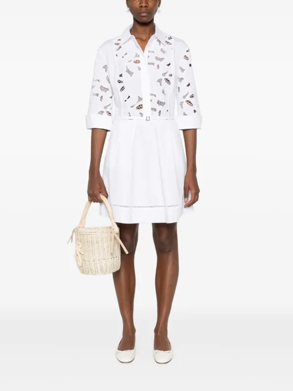 BOSS Derodi Mini Dress | White | FARFETCH