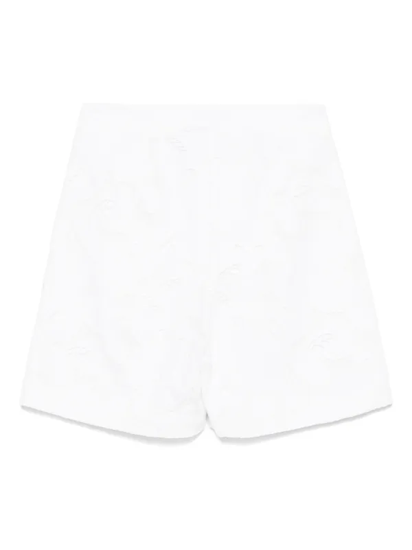 BOSS Pantalones Cortos Con Encaje Floral Blanco FARFETCH ES